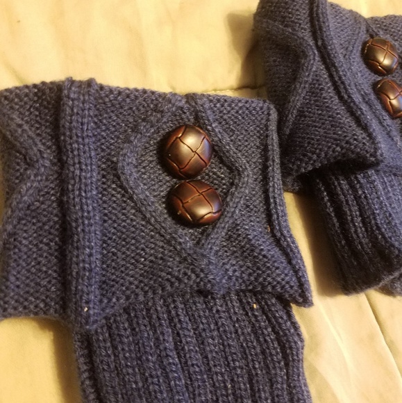 NWOT Knit Boot Cuff Dark Blue - Picture 3 of 3